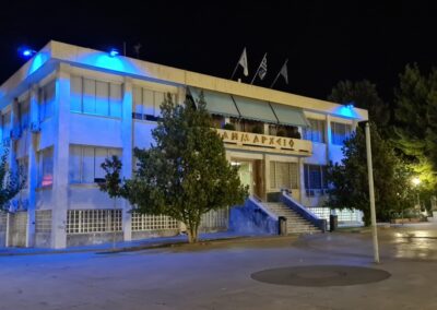 Παγκόσμια Ημέρα Σακχαρώδη Διαβήτη Συμβολική φωταγώγηση του Δημαρχείου Ασπροπύργου
