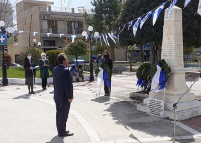 Η Δημοτική Αρχή Τίμησε με Κατάθεση Στεφάνων  τα 200 χρόνια Ελευθερίας της Ελλάδας
