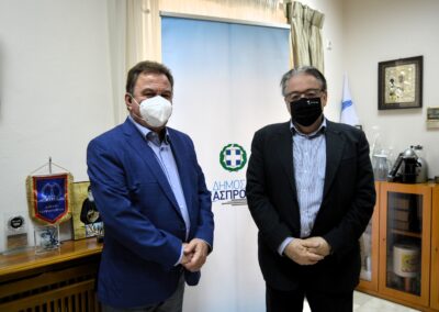 Συνάντηση Δημάρχου Ασπροπύργου, κ. Νικόλαου Μελετίου με τον Διευθύνοντα  Σύμβουλο του Ο.Λ.Ε., κ. Απόστολο Καμαρινάκη  για την ανάδειξη της «Θαλάσσιας Ιεράς Οδού»