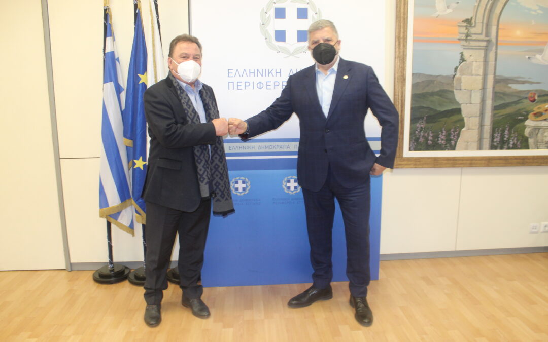 Συνάντηση Εργασίας Δημάρχου Ασπρόπυργου,  Νίκου Μελέτιου με τον Περιφερειάρχη Αττικής, Γιώργο Πατούλη