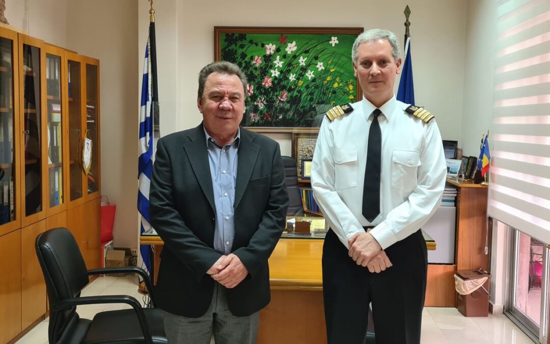 Εθιμοτυπική Επίσκεψη του Νέου Διοικητή της ΑΕΝ Ασπροπύργου στον Δήμαρχο Ασπροπύργου, κ. Νικόλαο Μελετίου