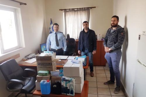 Προσφορά Υγειονομικού Υλικού στο Αστυνομικό Τμήμα Ασπροπύργου