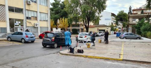 Διεξαγωγή των rapid test με τη μέθοδο drive through (με μεταφορικό μέσο) από τον ΕΟΔΥ στον Δήμο Ασπροπύργου