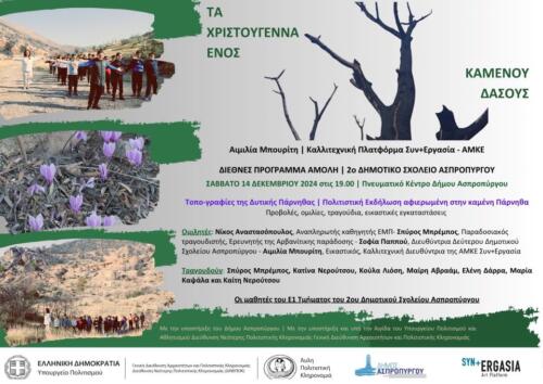 ΑΦΙΣΑ Πολιτιστική εκδήλωση αφιερωμένη στην καμένη Πάρνηθα